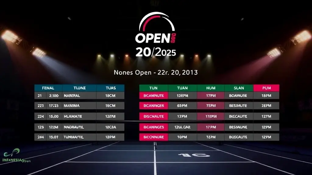 Jadual perlawanan Indonesia Open 2025 kini telah tersedia, memberikan gambaran lengkap mengenai siri perlawanan dalam kejohanan ini.